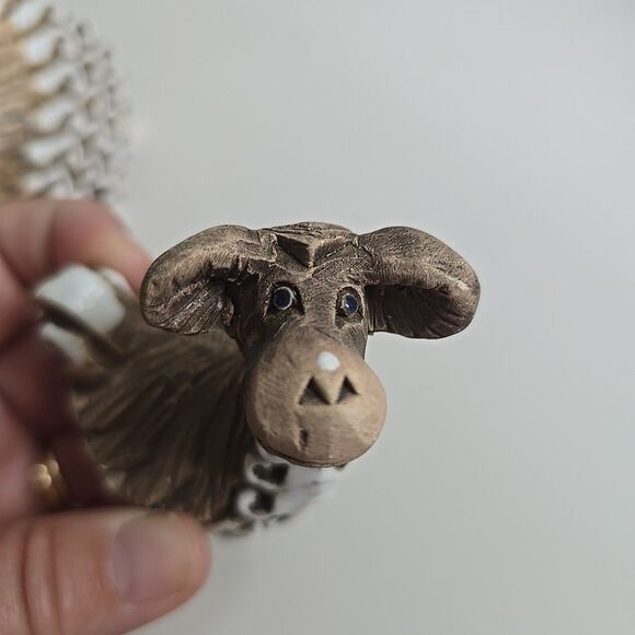 Llama Alpaca Artesania Rinconada Vtg Pair Mom Baby Art Pottery Figurines Retired - Picture 6 of 14